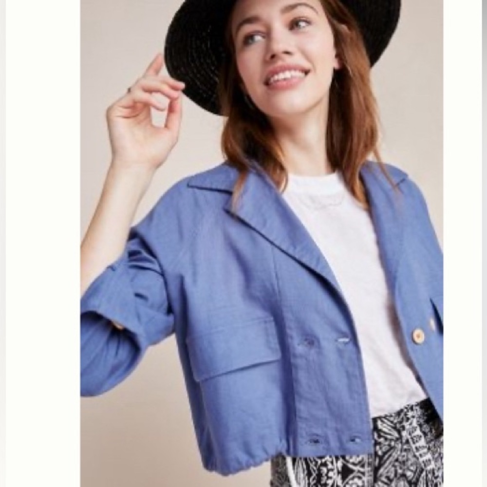 Anthropologie Cartonnier Crop Jacket